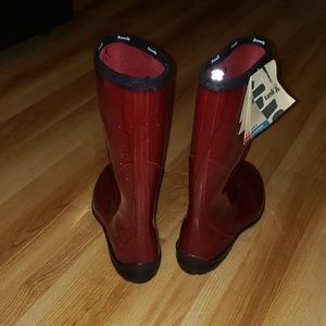 Deep Red Rain Boots - New